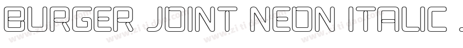 Burger Joint Neon Italic JL字体转换